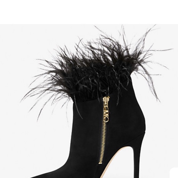 Michael Kors Whitby Feather Trim Shade Ankle Boot. New - Picture 2 of 7